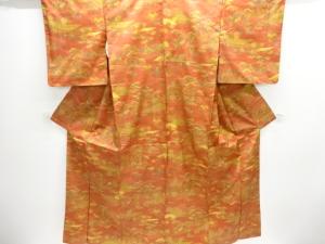 アンティーク　茶屋辻模様本場大島紬着物(染)